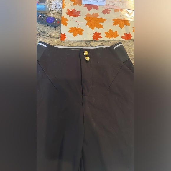 Leggings, Elastic Waist, Spandex/Nylon, Black, Excellent Condition, Size Medium - Picture 5 of 11